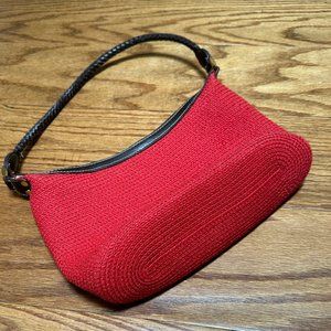 Straw purse with braided strap